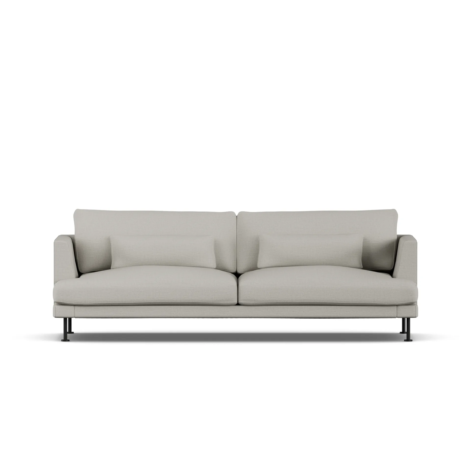 Bredhult sofa, Same Grey 6673-zwart staal, 3-zits 1898