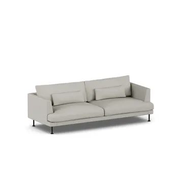 Bredhult sofa - Same Grey 6673-zwart staal, 3-zits - 1898