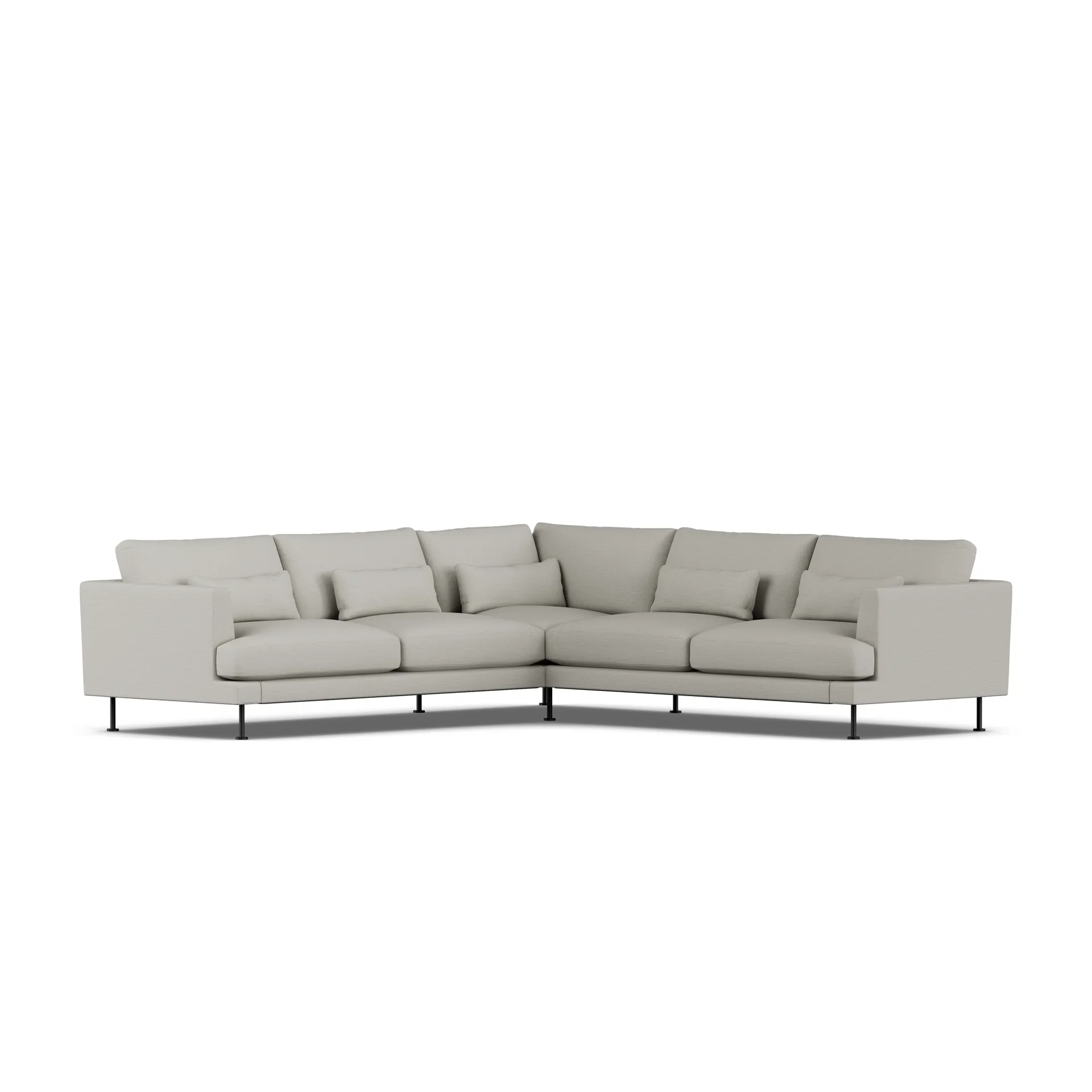 Bredhult sofa, Same Grey 6673-zwart staal, hoekbank F 1898
