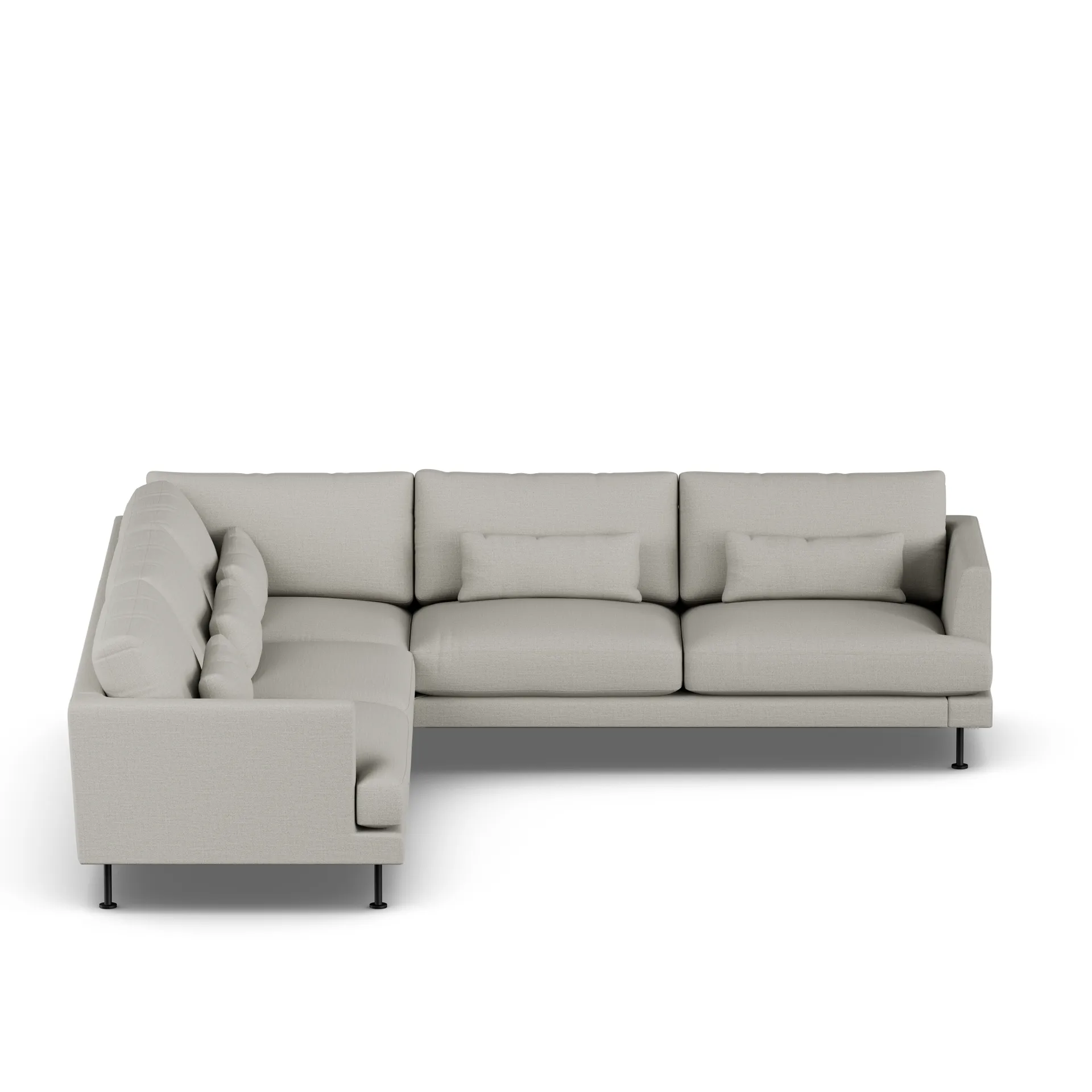 Bredhult sofa, Same Grey 6673-zwart staal, hoekbank F 1898