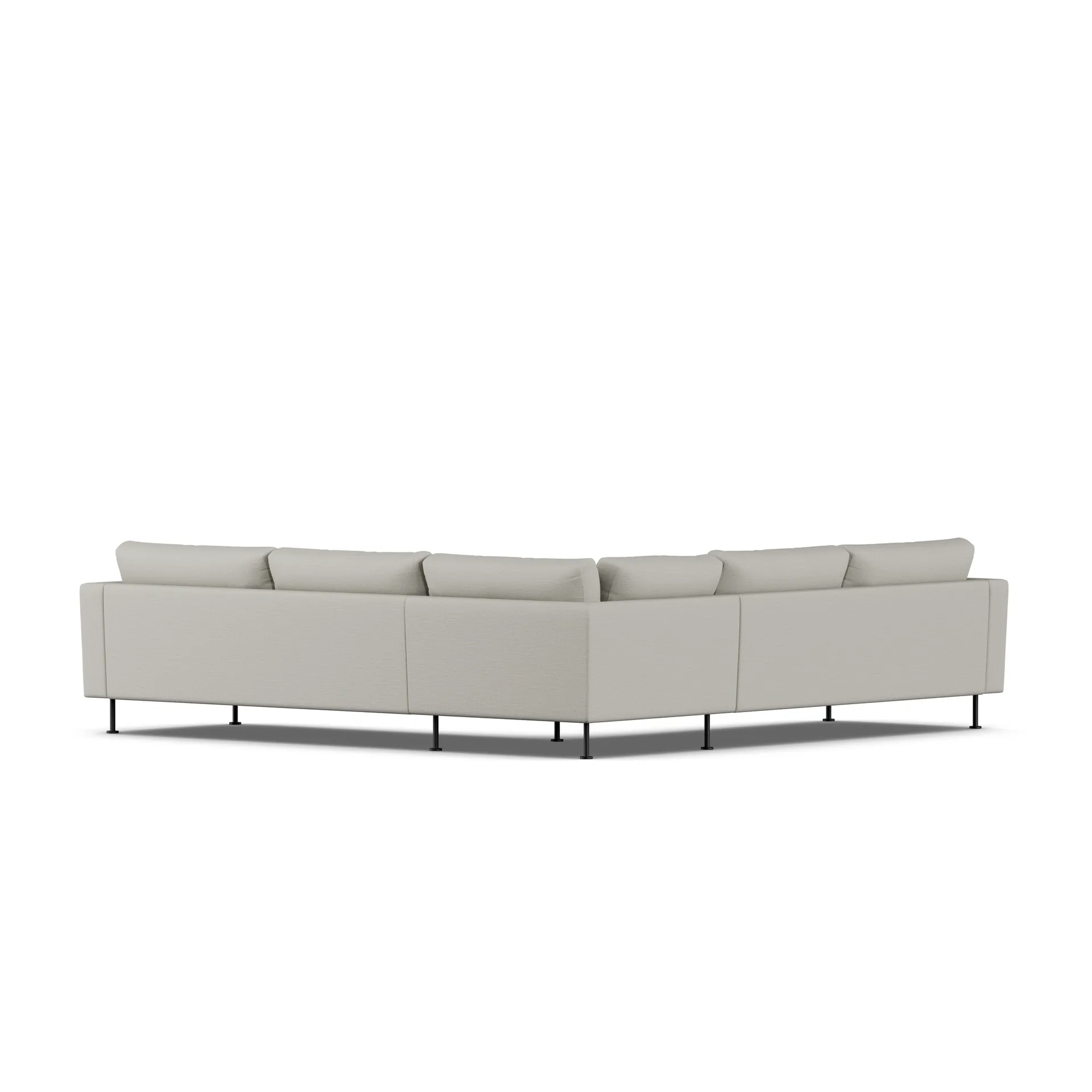 Bredhult sofa, Same Grey 6673-zwart staal, hoekbank F 1898