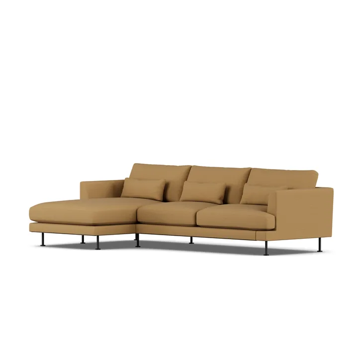 Bredhult sofa - Same Ochre 6676-zwart staal, 2,5-zits C2 - 1898