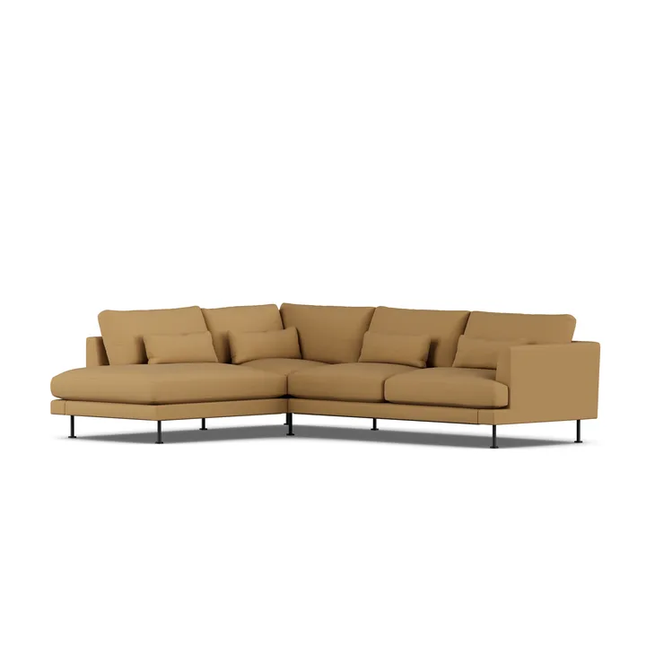 Bredhult sofa - Same Ochre 6676-zwart staal, 3-zits A2 - 1898