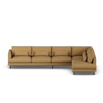 Bredhult sofa - Same Ochre 6676-zwart staal, 4-zits B1 - 1898