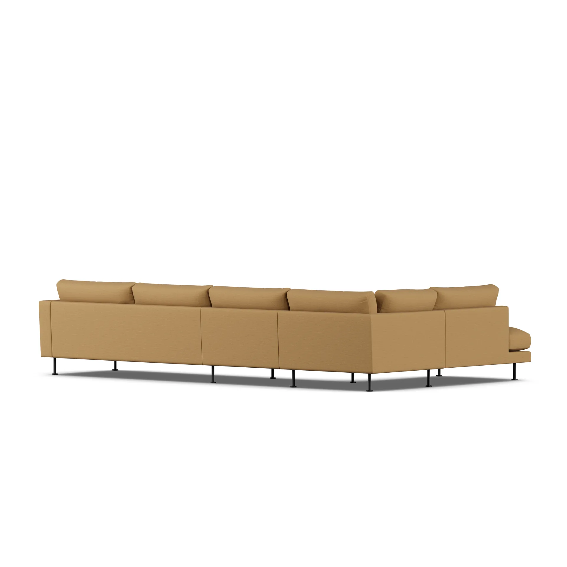 Bredhult sofa, Same Ochre 6676-zwart staal, 4-zits B2 1898