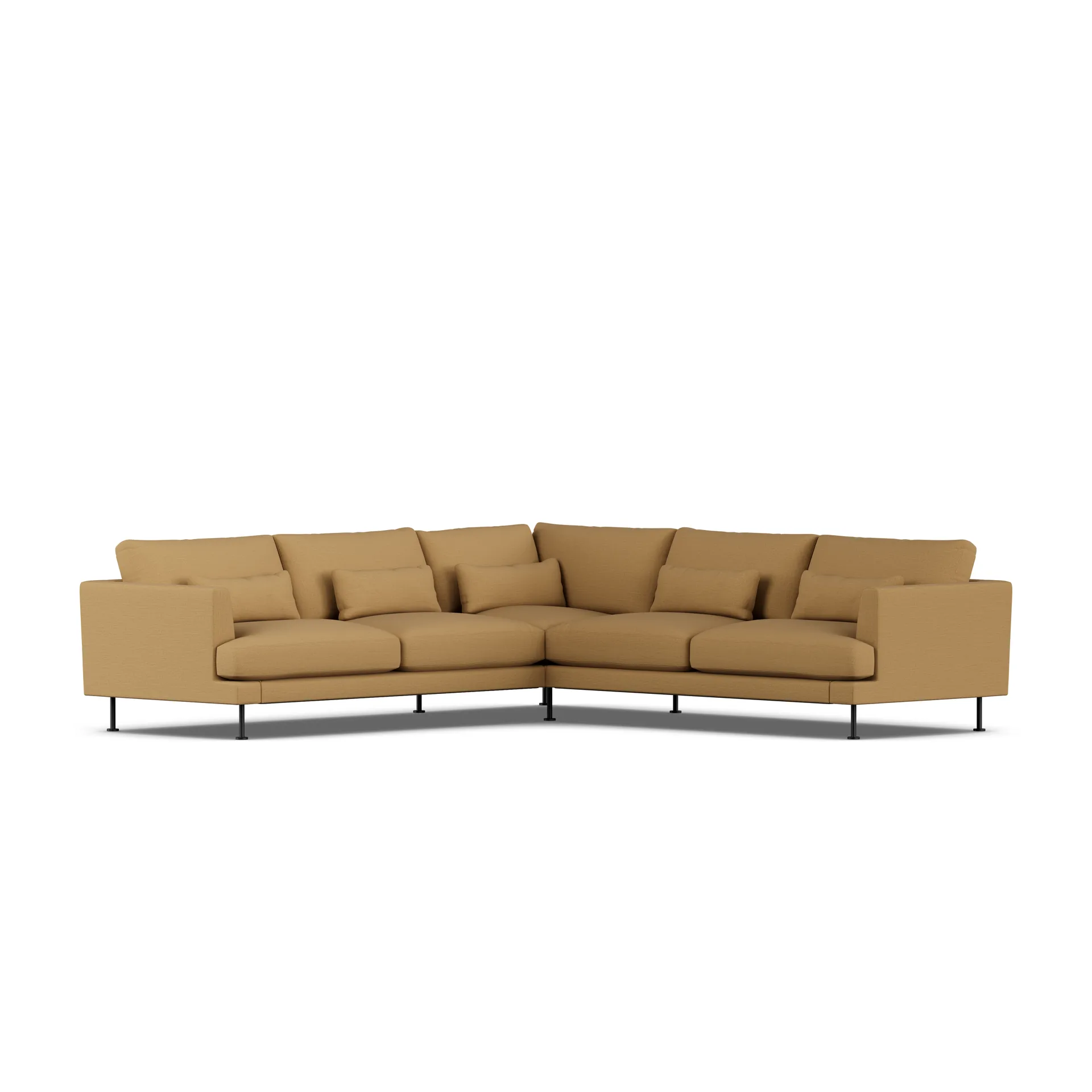 Bredhult sofa, Same Ochre 6676-zwart staal, hoekbank F 1898