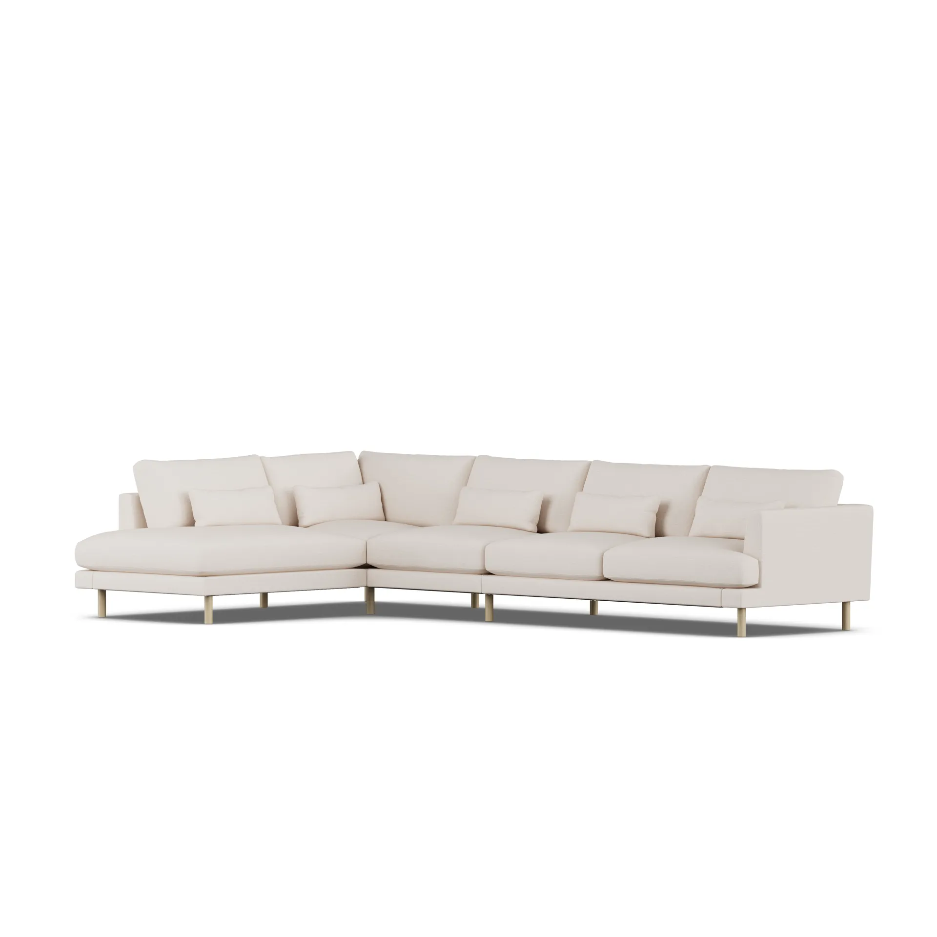 Bredhult sofa, Same Off White 6671-witgeoliede eiken, 4-zits B2 1898