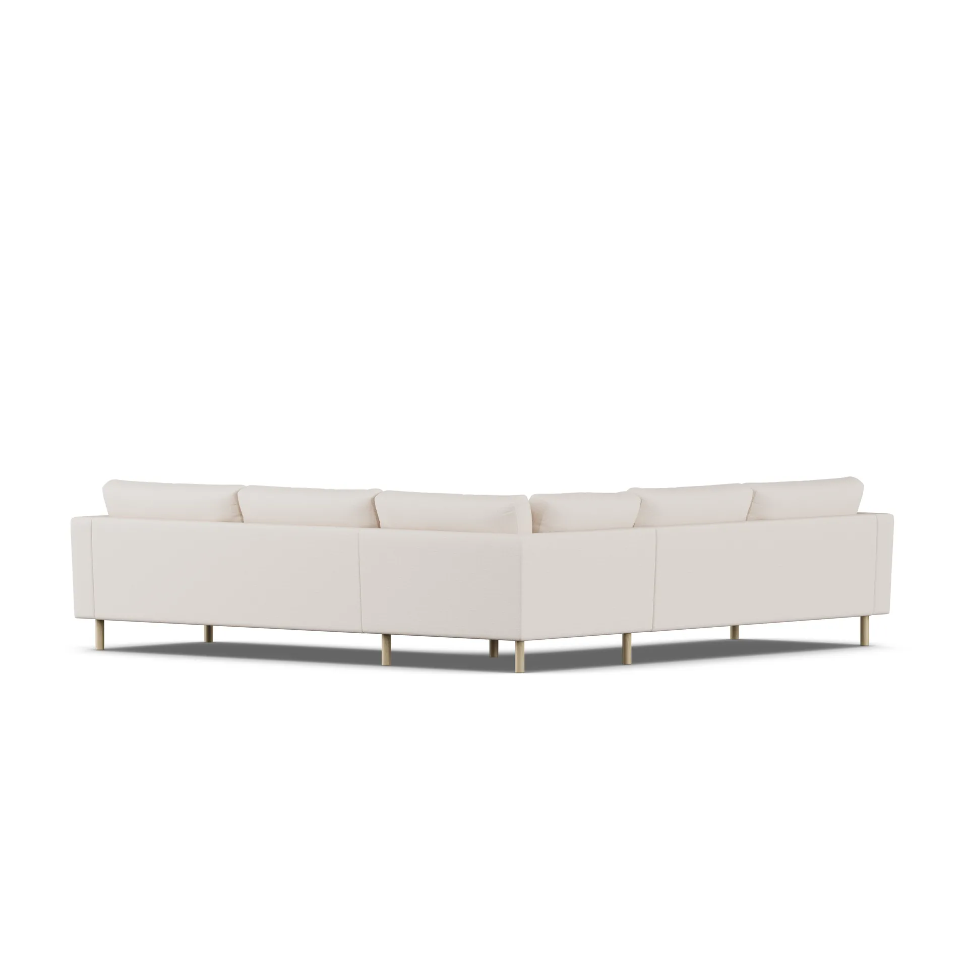 Bredhult sofa, Same Off White 6671-witgeoliede eiken, hoekbank F 1898
