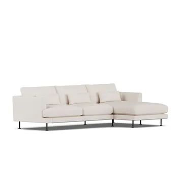 Bredhult sofa - Same Off White 6671-zwart staal, 2,5-zits C1 - 1898