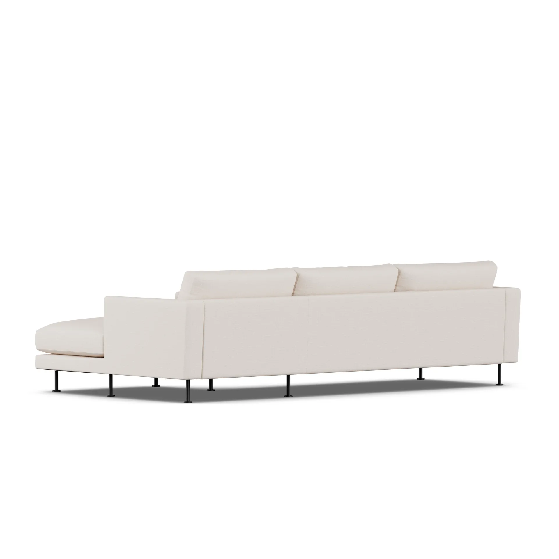 Bredhult sofa, Same Off White 6671-zwart staal, 2,5-zits C1 1898