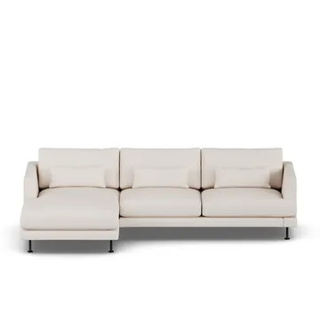 Bredhult sofa - Same Off White 6671-zwart staal, 2,5-zits C2 - 1898