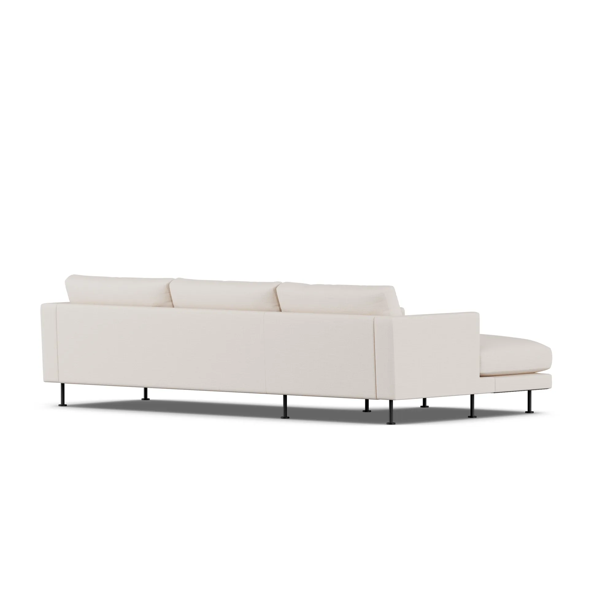 Bredhult sofa, Same Off White 6671-zwart staal, 2,5-zits C2 1898