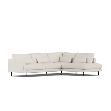 Bredhult sofa - Same Off White 6671-zwart staal, 3-zits A1 - 1898