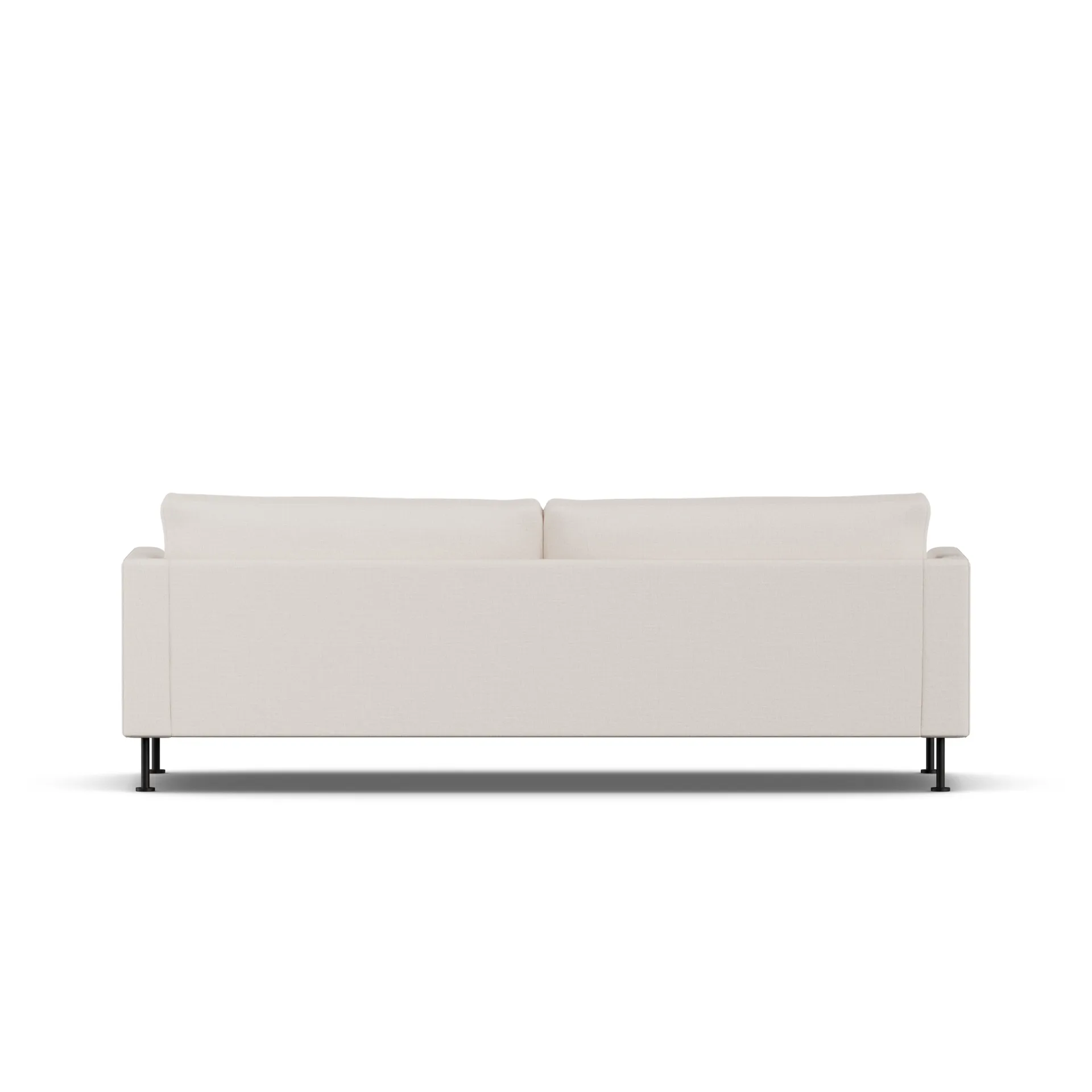 Bredhult sofa, Same Off White 6671-zwart staal, 3-zits 1898