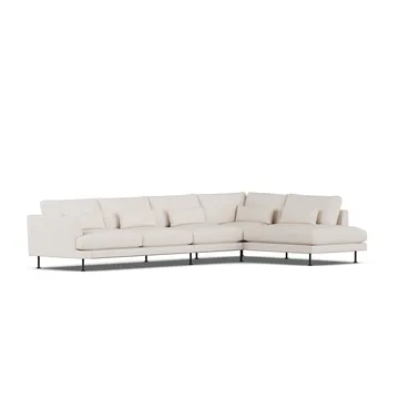 Bredhult sofa - Same Off White 6671-zwart staal, 4-zits B1 - 1898