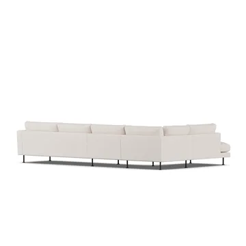 Bredhult sofa - Same Off White 6671-zwart staal, 4-zits B2 - 1898