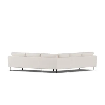 Bredhult sofa - Same Off White 6671-zwart staal, hoekbank F - 1898