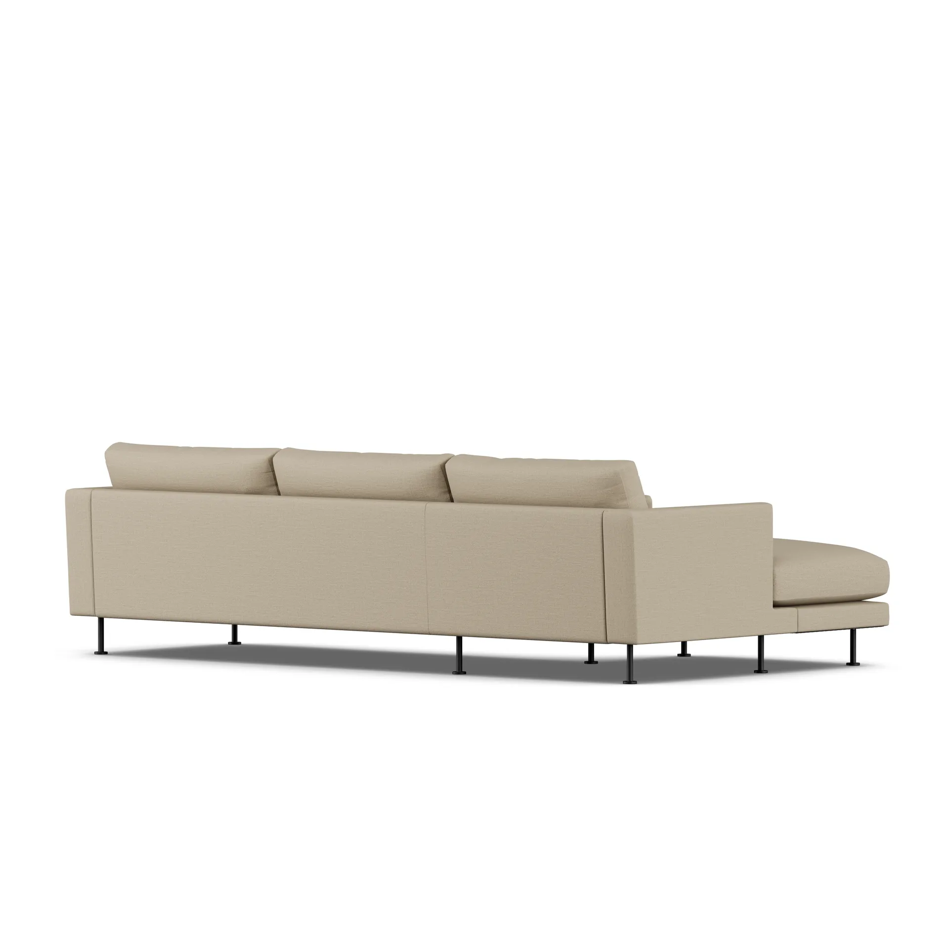 Bredhult sofa, Same Sand 6672-zwart staal, 2,5-zits C2 1898