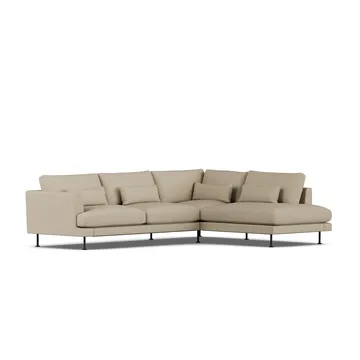 Bredhult sofa - Same Sand 6672-zwart staal, 3-zits A1 - 1898