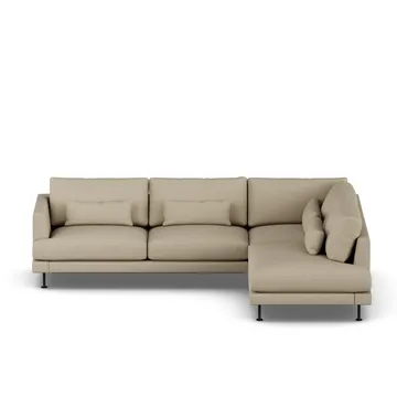 Bredhult sofa - Same Sand 6672-zwart staal, 3-zits A1 - 1898