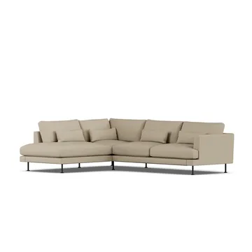 Bredhult sofa - Same Sand 6672-zwart staal, 3-zits A2 - 1898