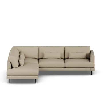 Bredhult sofa - Same Sand 6672-zwart staal, 3-zits A2 - 1898