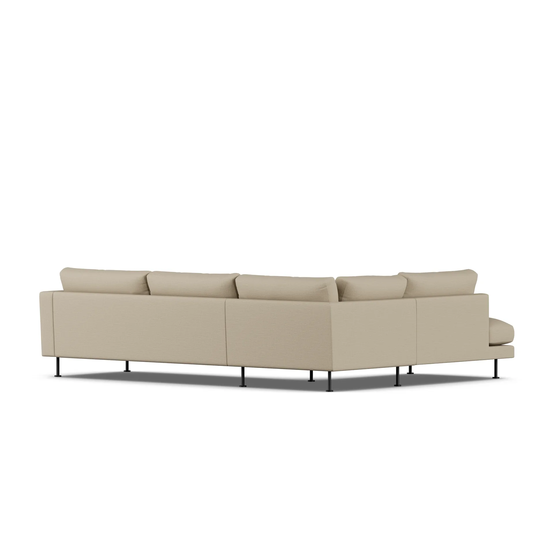 Bredhult sofa, Same Sand 6672-zwart staal, 3-zits A2 1898