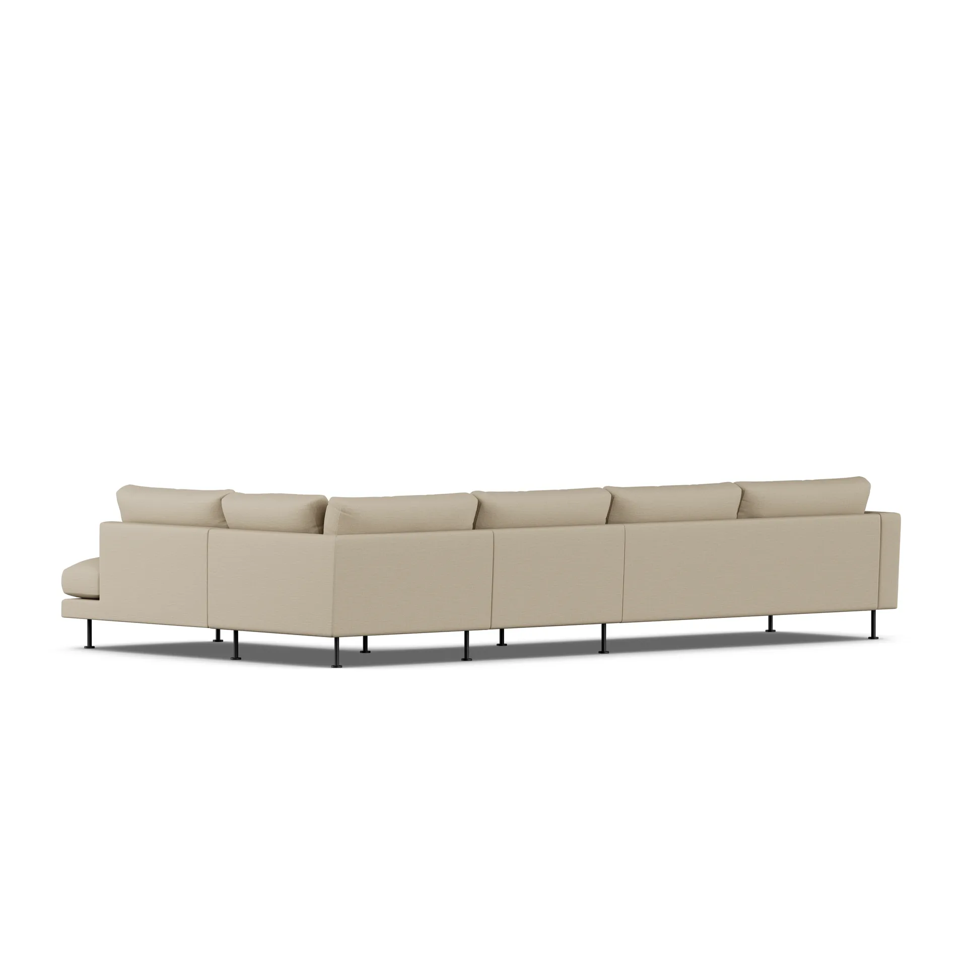 Bredhult sofa, Same Sand 6672-zwart staal, 4-zits B1 1898