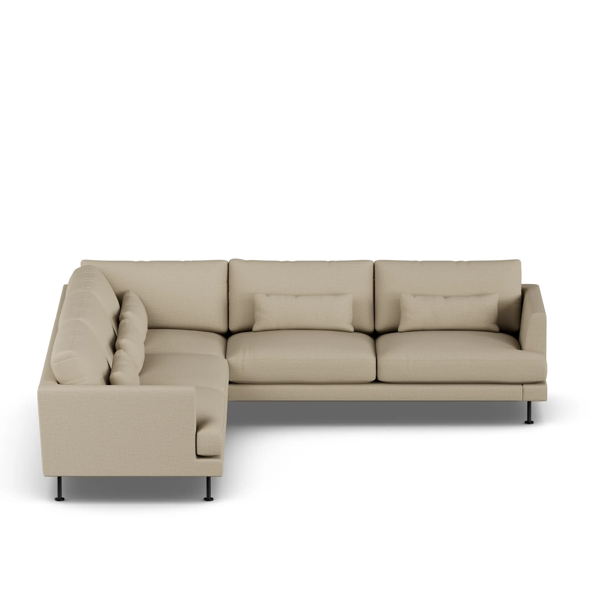 Bredhult sofa, Same Sand 6672-zwart staal, hoekbank F 1898