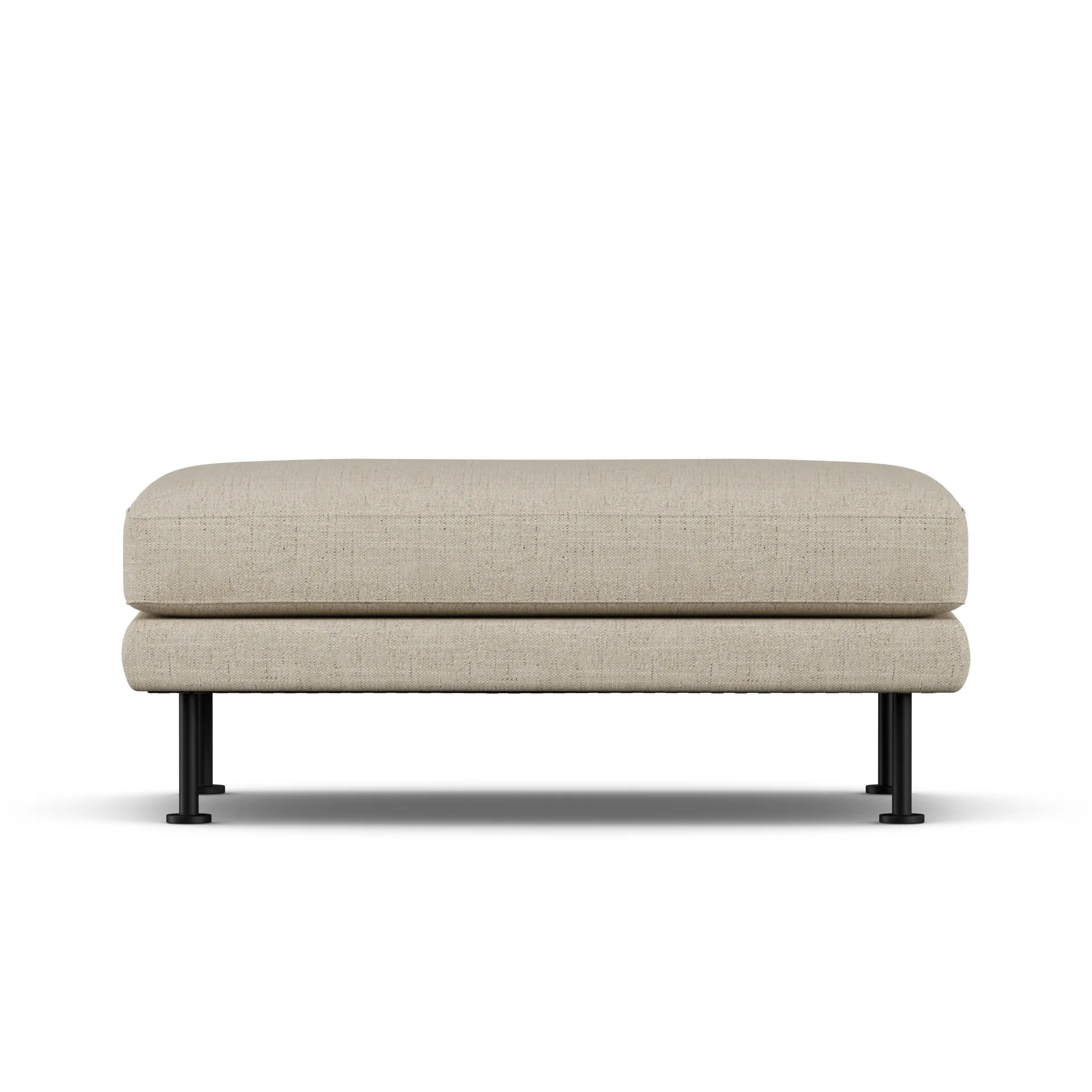 Bredhult voetenbank, Bern Beige 0341-zwart staal 1898