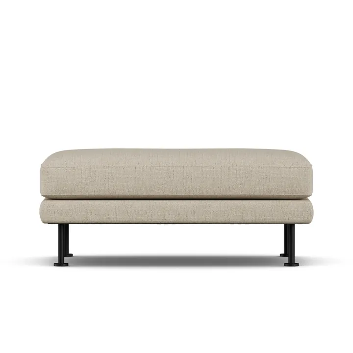 Bredhult voetenbank - Bern Beige 0341-zwart staal - 1898