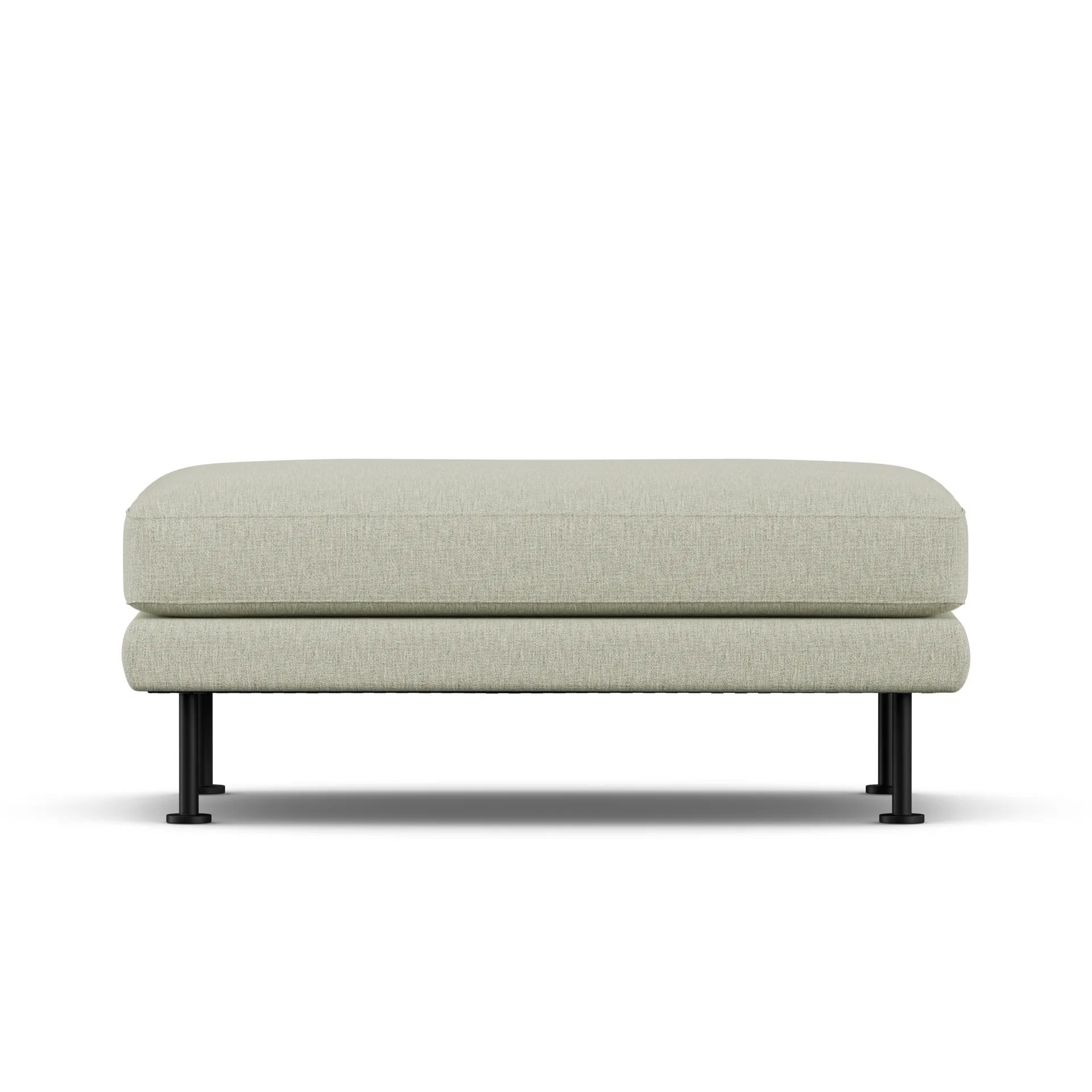 Bredhult voetenbank, Luiza Beige 3981-zwart staal 1898