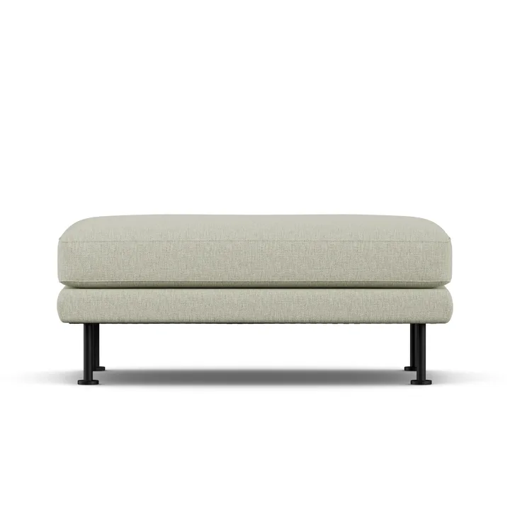 Bredhult voetenbank - Luiza Beige 3981-zwart staal - 1898