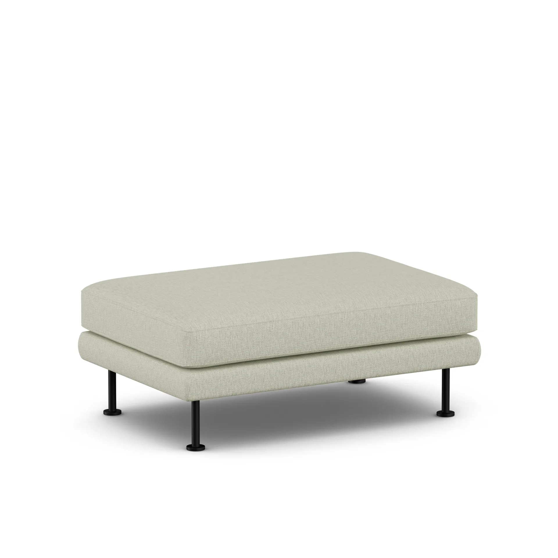 Bredhult voetenbank, Luiza Beige 3981-zwart staal 1898