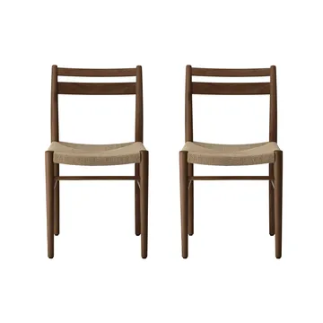 Gerookt gelakt eik-natuurgevlochten, 2-pack - 1898