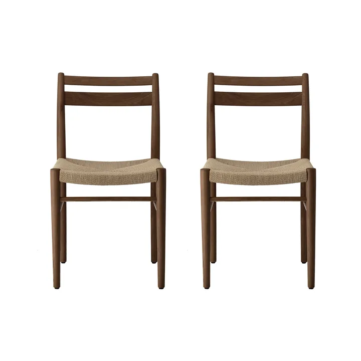 Gerookt gelakt eik-natuurgevlochten, 2-pack - 1898