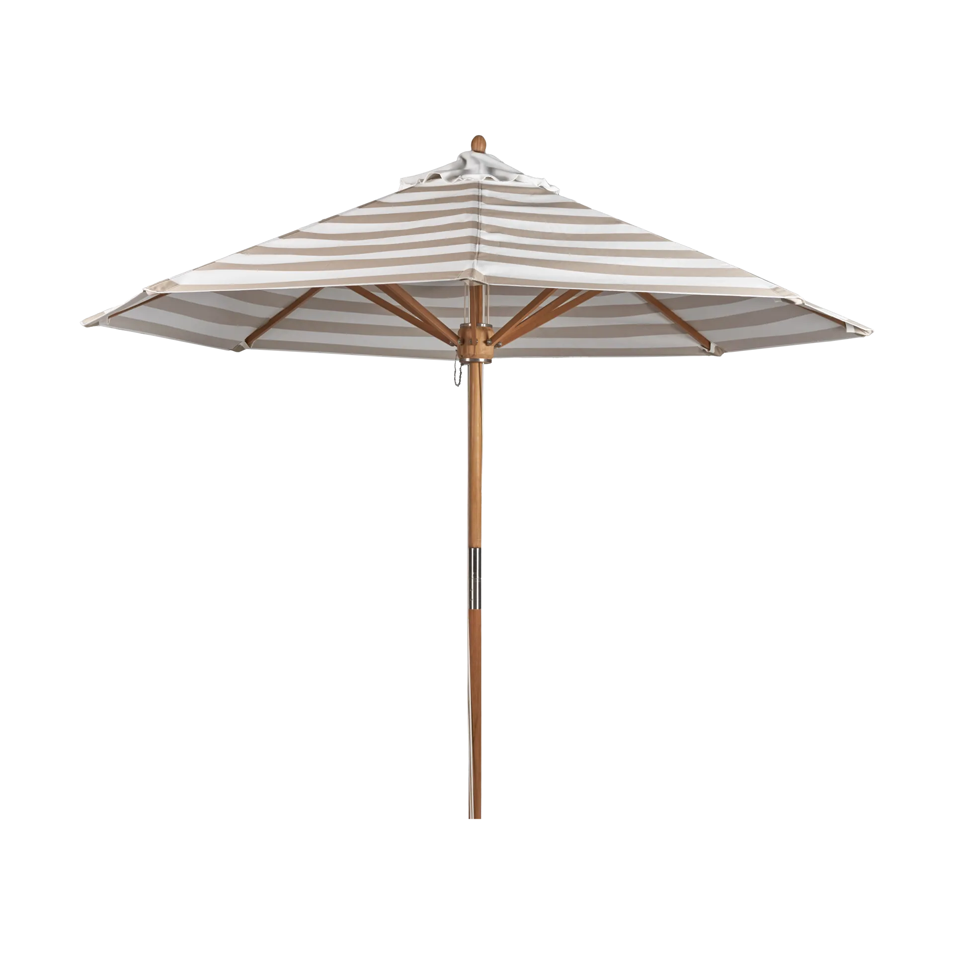 Hisshult parasol Ø270 cm, Beige stripe-teak 1898
