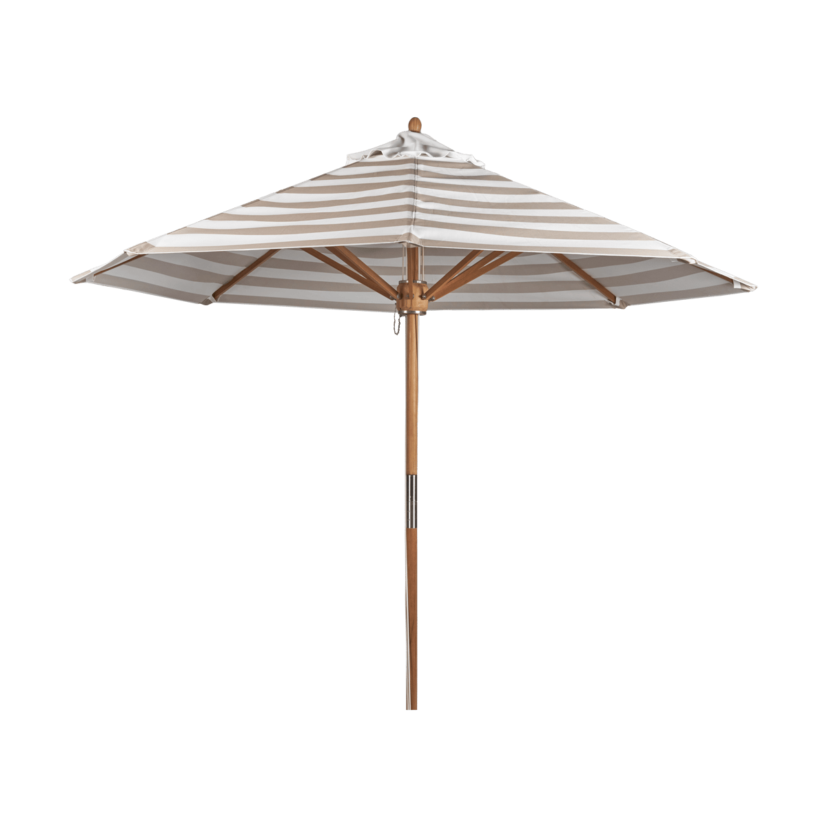 1898 Hisshult parasol o270 cm Beige stripe-teak | Scandinavisch Interieur | Beige