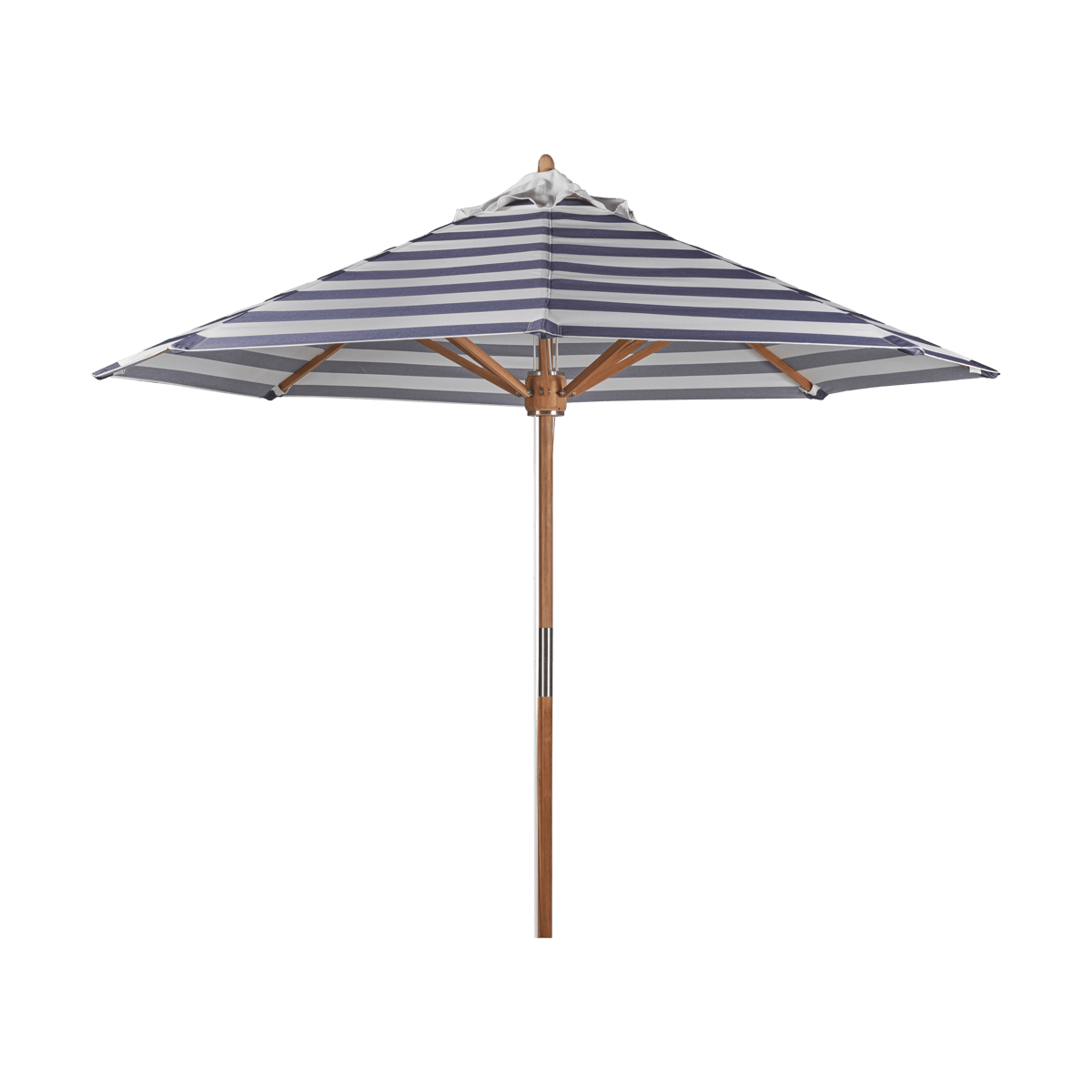 1898 Hisshult parasol Ø270 cm Blue stripe-teak