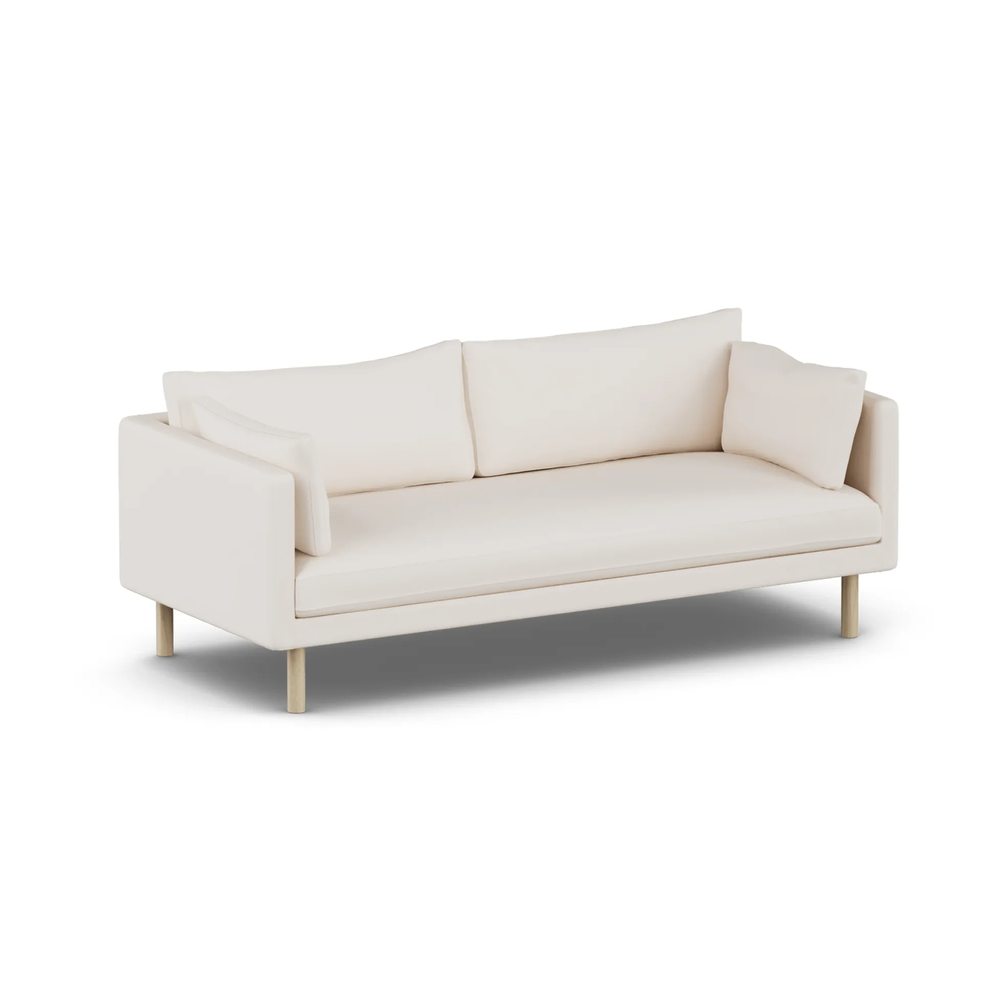 Linnevik bank, Caleido Beige 9600-witgeoliede eiken, 3-zits, zonder rok 1898