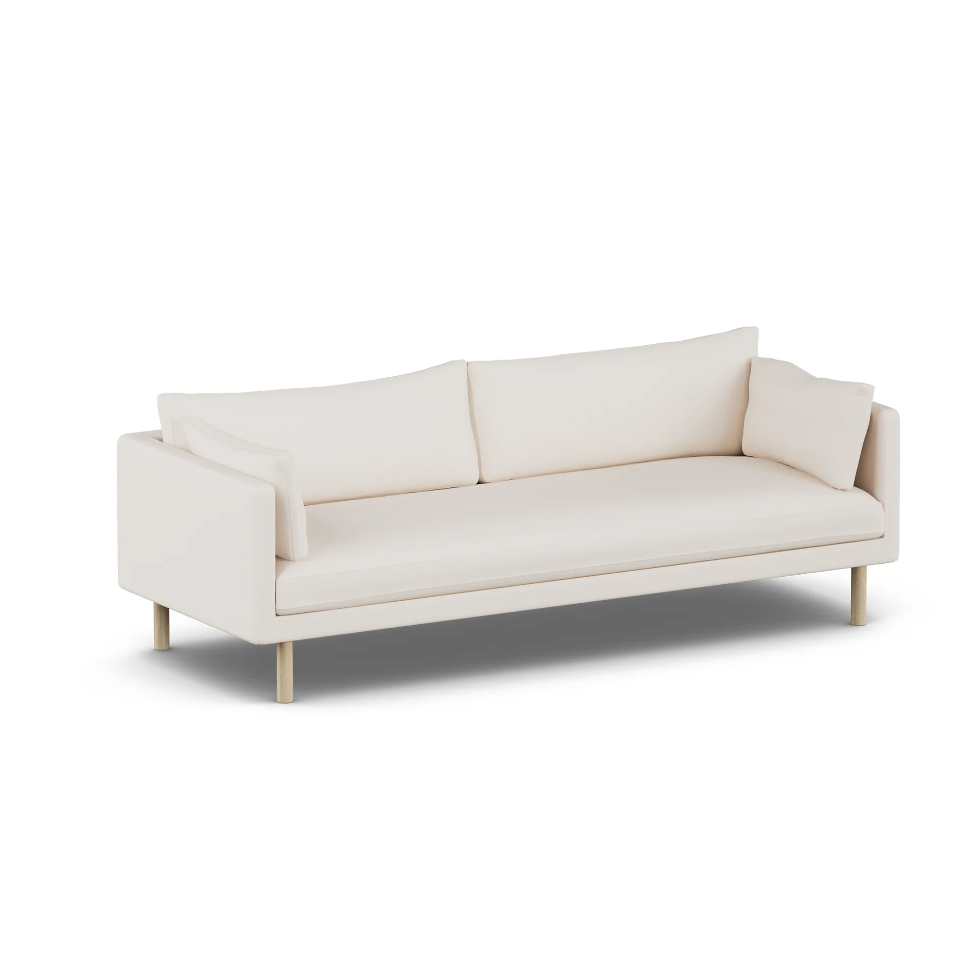 Linnevik bank, Caleido Beige 9600-witgeoliede eiken, 4-zits, zonder rok 1898