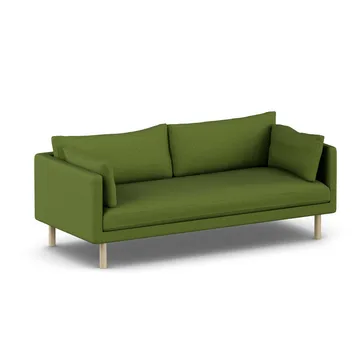 Linnevik bank - Luiza Green 3975-witgeoliede eiken, 3-zits, zonder rok - 1898