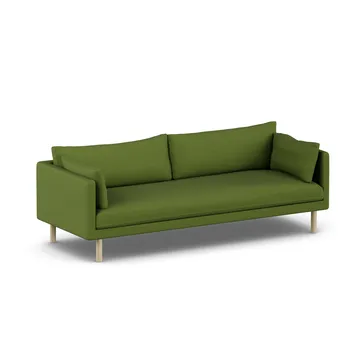 Linnevik bank - Luiza Green 3975-witgeoliede eiken, 4-zits, zonder rok - 1898
