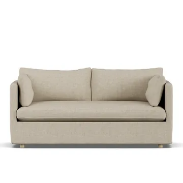 Linnevik sofa - Bern beige 0341-witgeoliede eiken, 2-zits, met rok - 1898