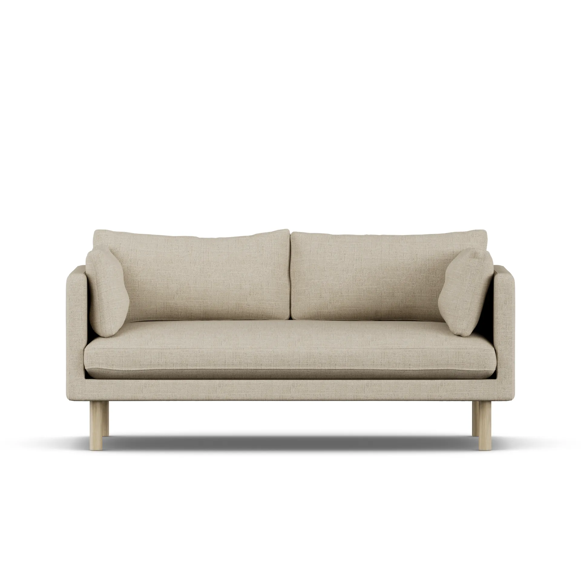 Linnevik sofa, Bern Beige 0341-witgeoliede eiken, 2-zits 1898