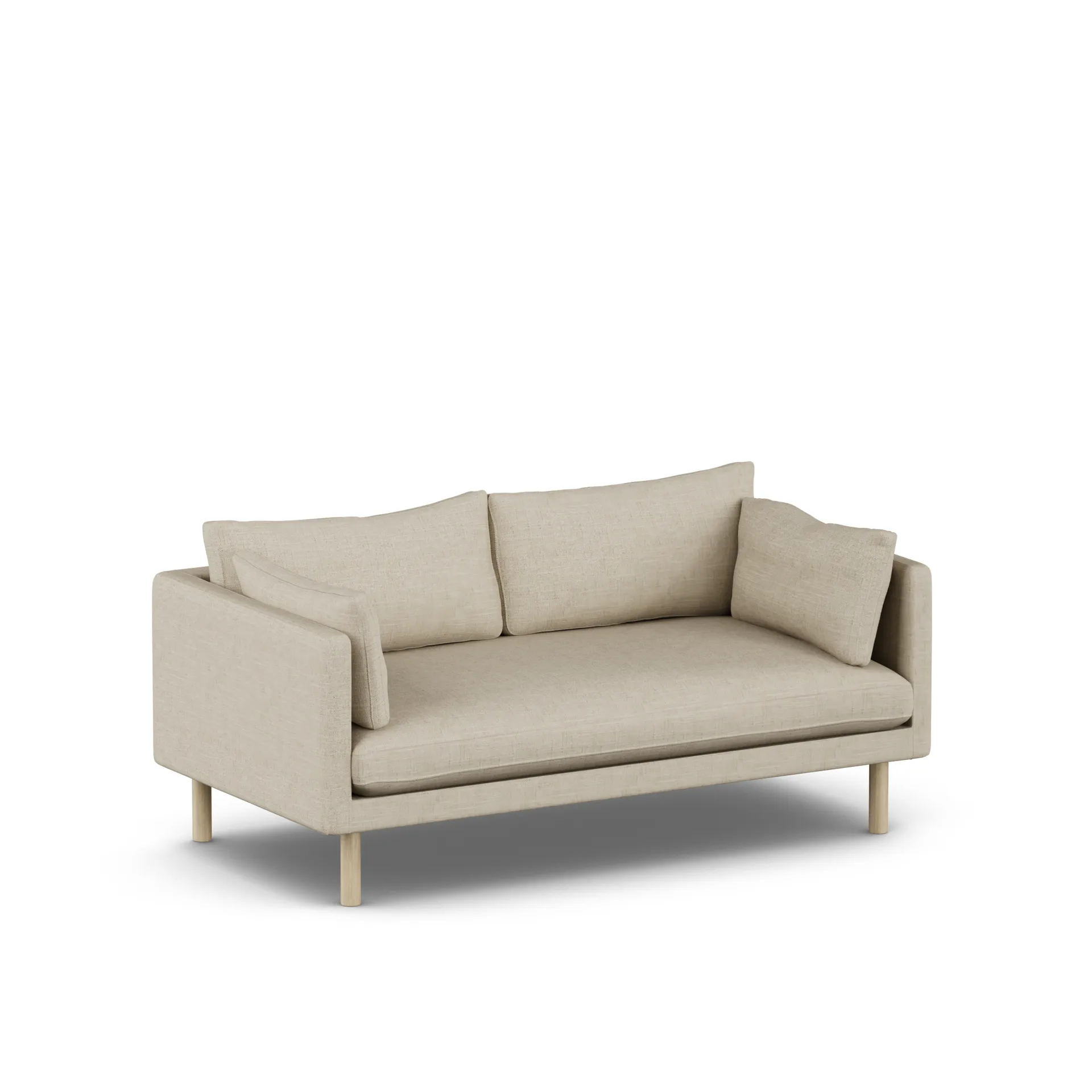 Linnevik sofa, Bern Beige 0341-witgeoliede eiken, 2-zits 1898