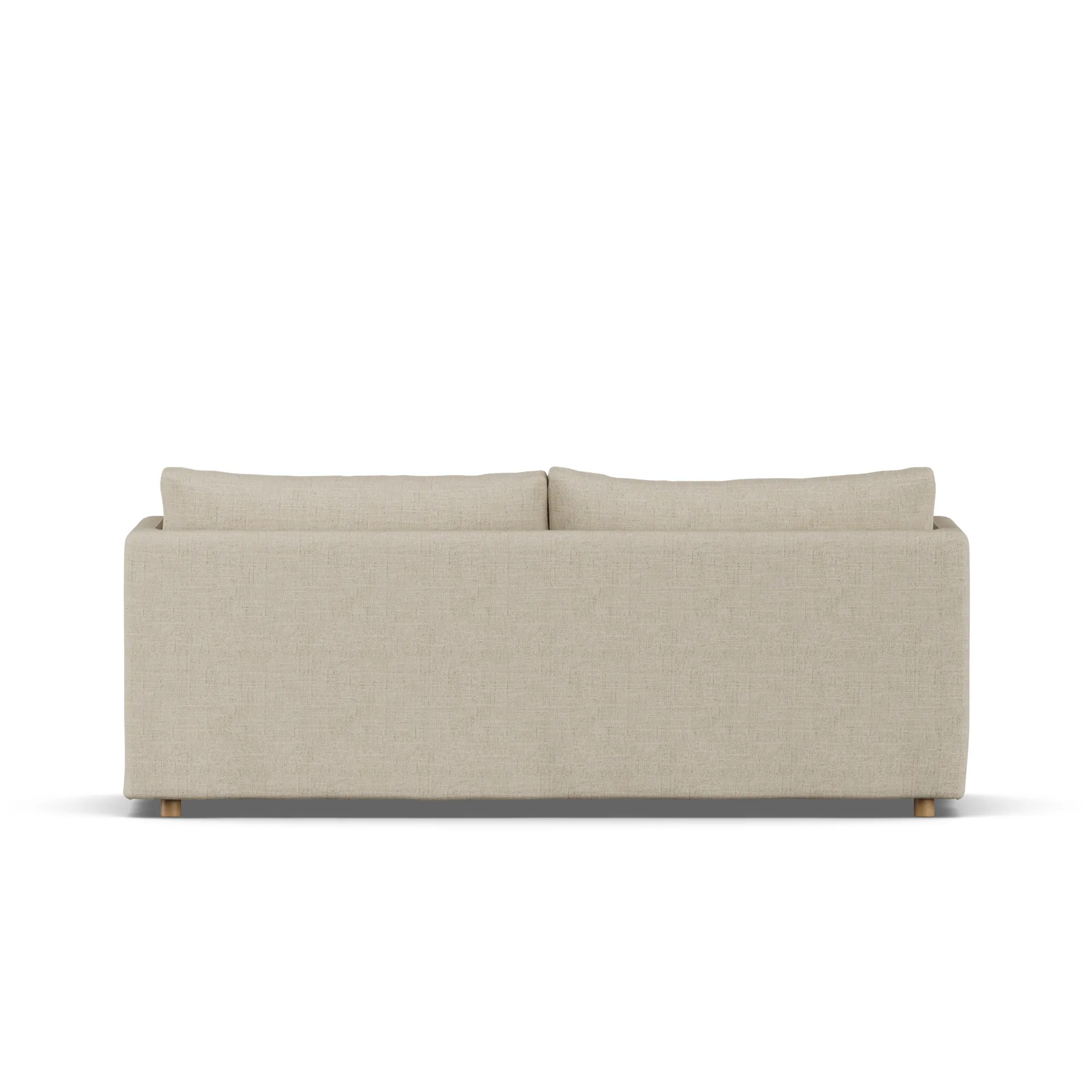 Linnevik sofa, Bern Beige 0341-witgeoliede eiken, 3-zits, met rok 1898