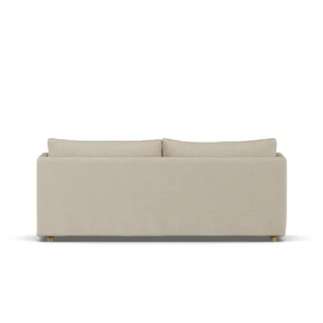 Linnevik sofa - Bern Beige 0341-witgeoliede eiken, 3-zits, met rok - 1898