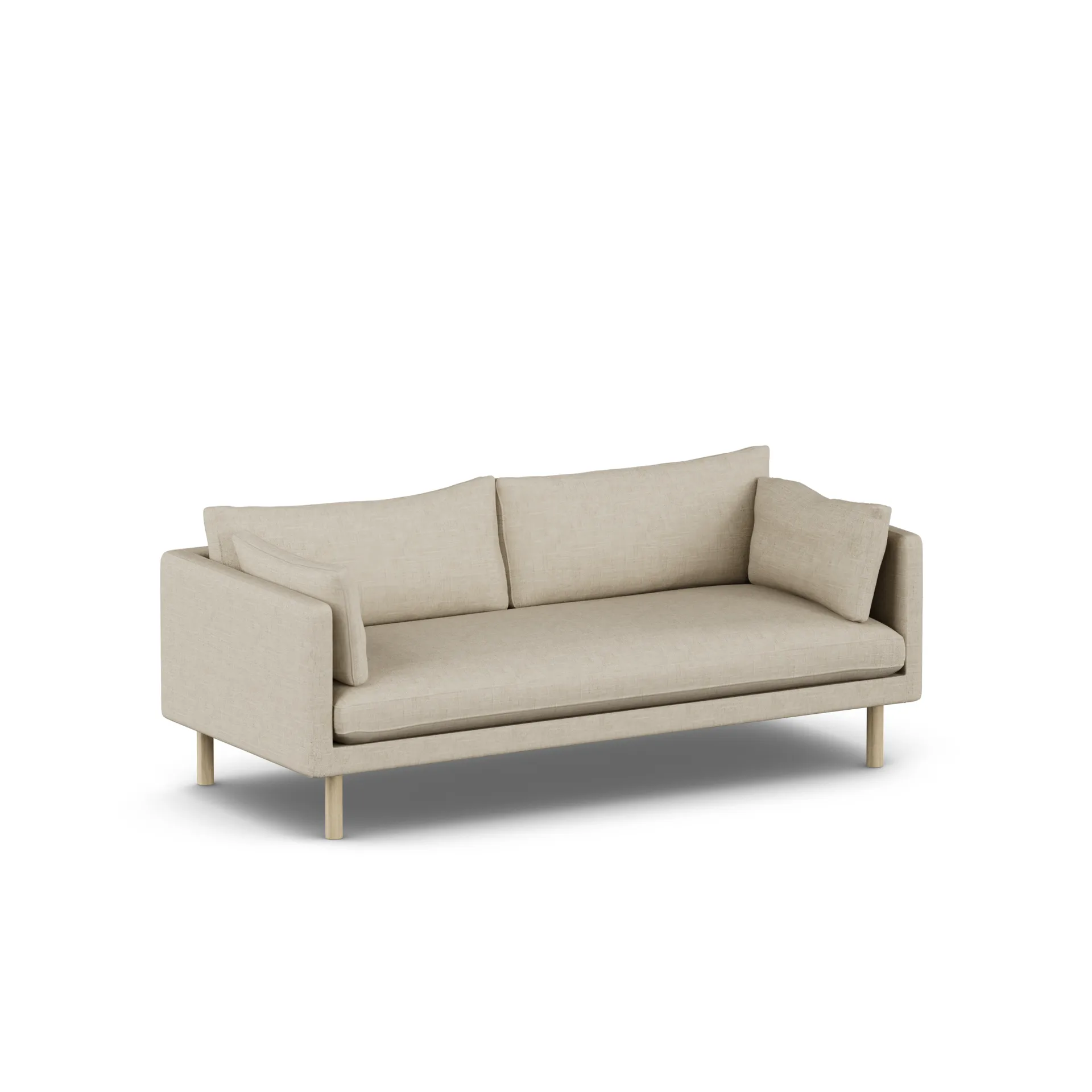 Linnevik sofa, Bern Beige 0341-witgeoliede eiken, 3-zits 1898