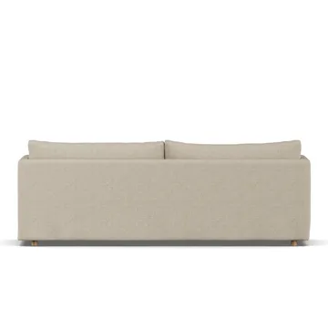 Linnevik sofa - Bern beige 0341-witgeoliede eiken, 4-zits, met rok - 1898